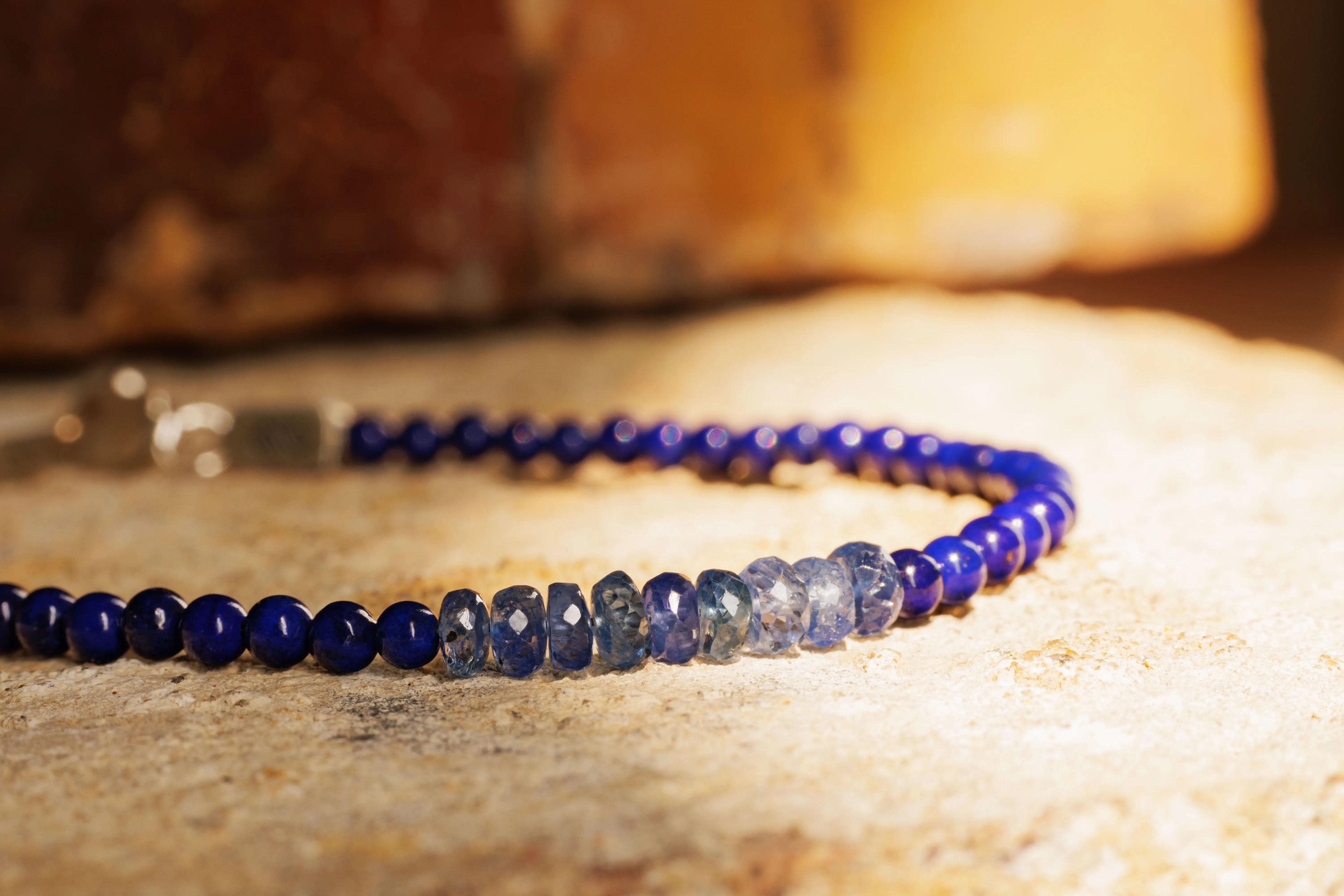 Lapis Lazuli - Blue Sapphire Bracelet II (3-4mm)