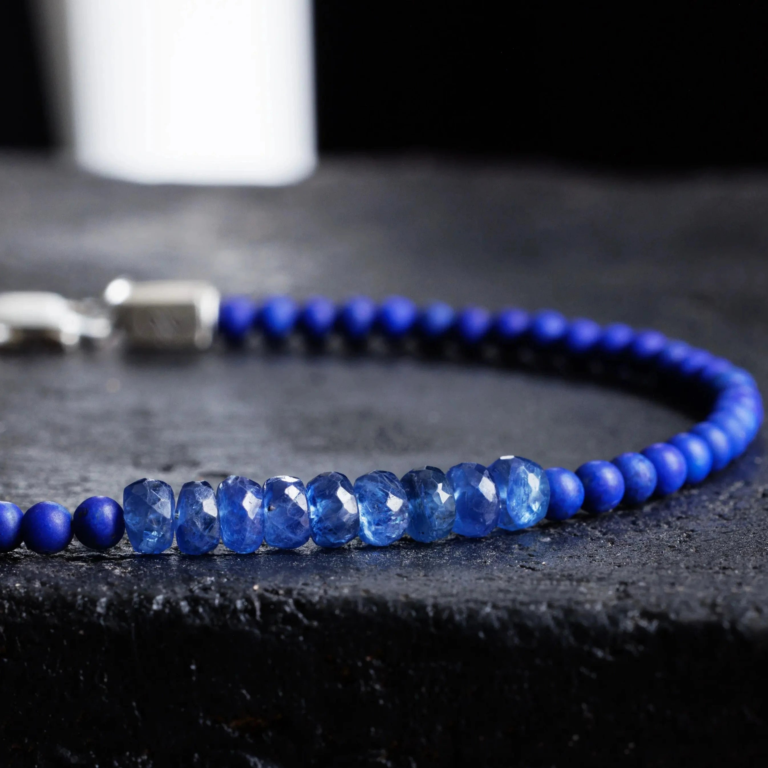 Matte Lapis Lazuli - Blue Sapphire Bracelet I (3-4mm)