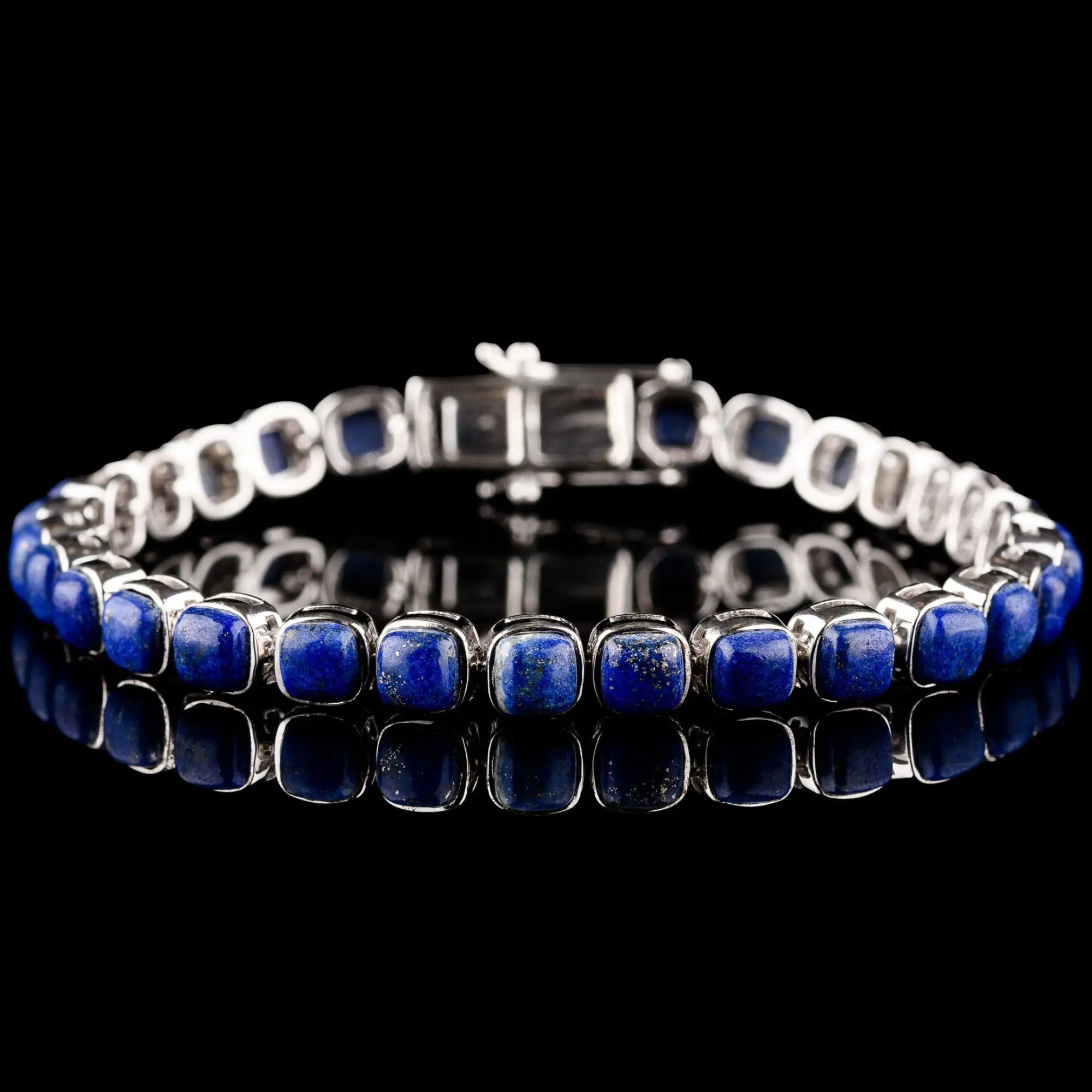 Lapis Lazuli - Silver Tennis Bracelet I