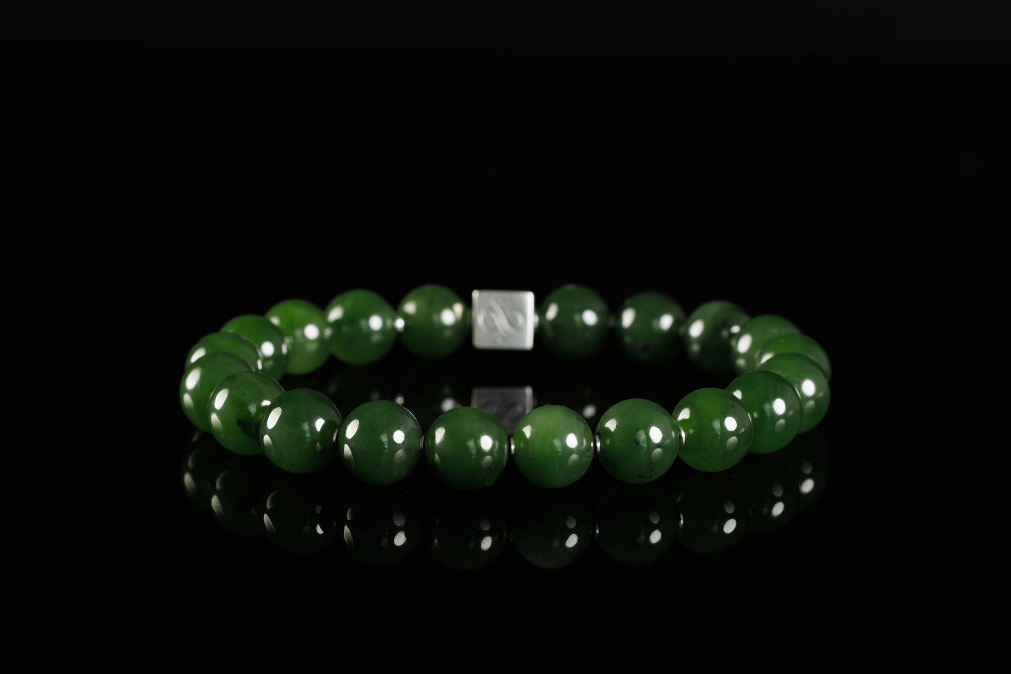 Nephrite Jade Bracelet IV (10mm) (8665230147919)