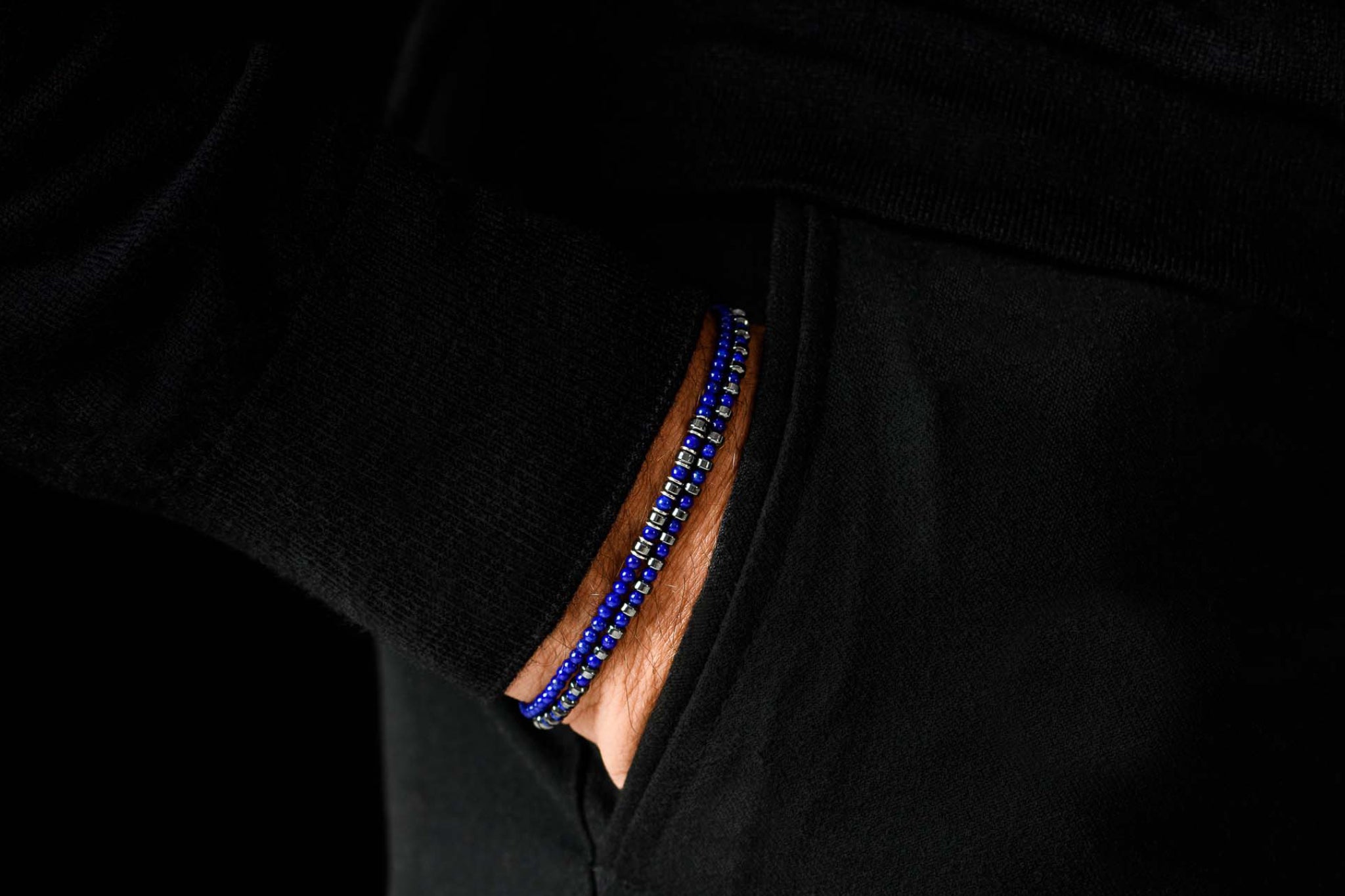 Lapis Lazuli Bracelet VI (2mm) (8564130251087)