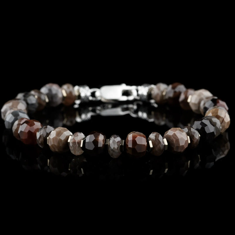Petrified Wood - Labradorite Bracelet I (7-8mm).