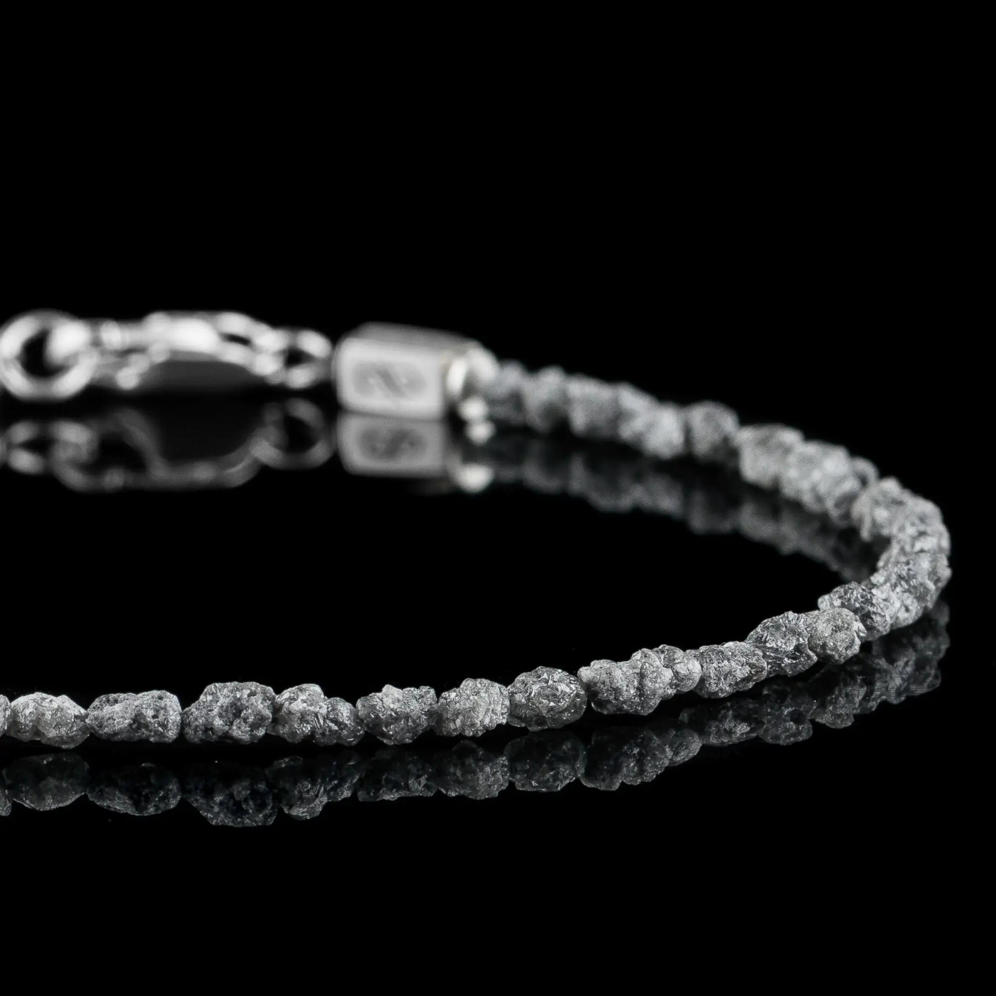Raw Silvery Diamond Bracelet III (2.5-3.5mm)
