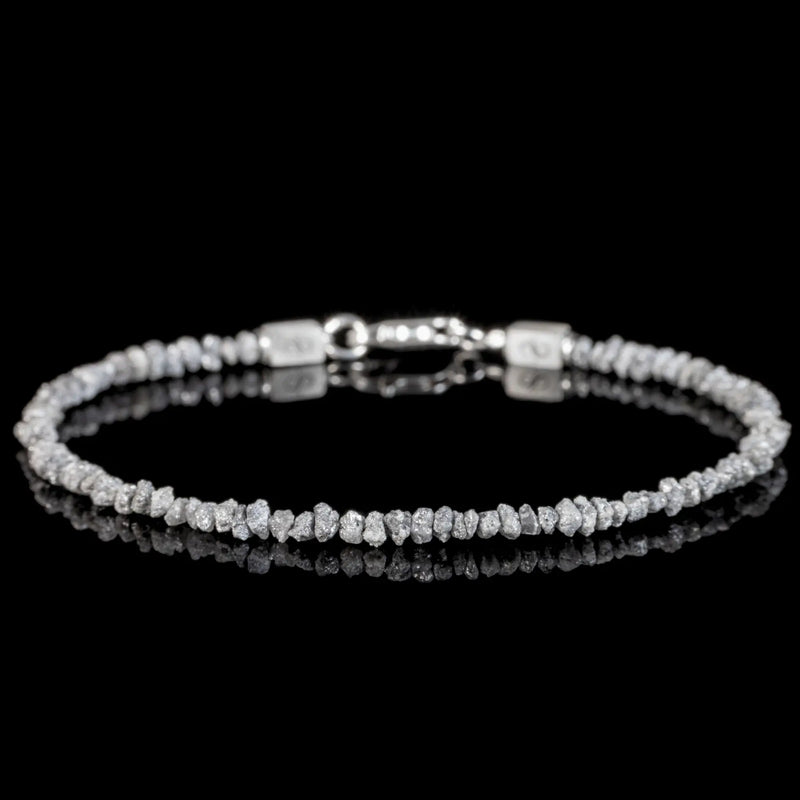 Raw Silvery Diamond Bracelet I (2-2.5mm)