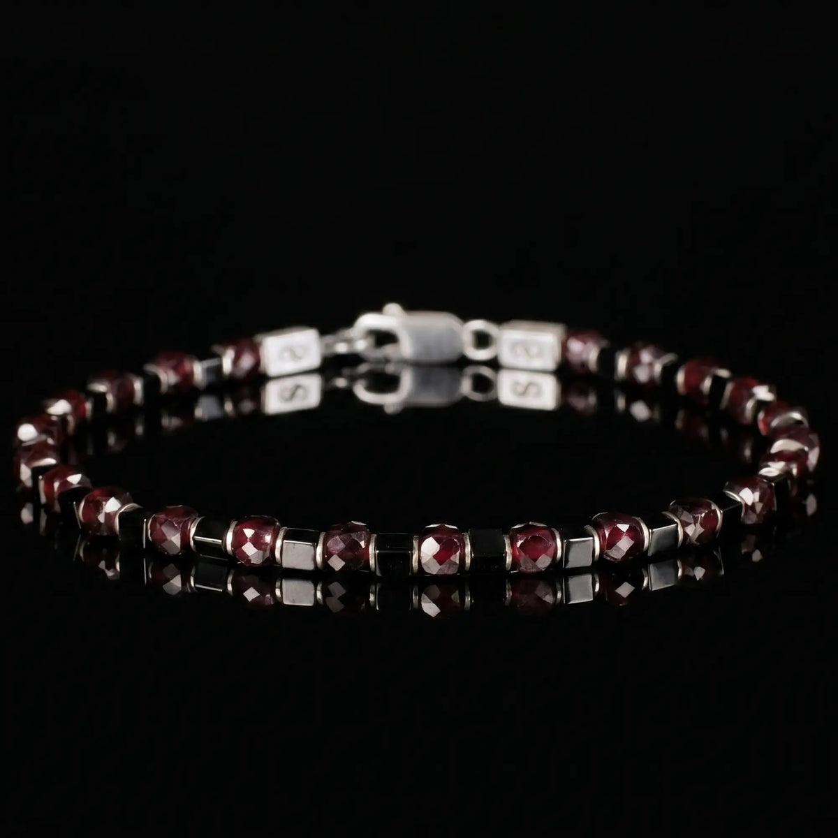 Red Garnet Bracelet 4mm - Unique Jewelry | Exclusive Design