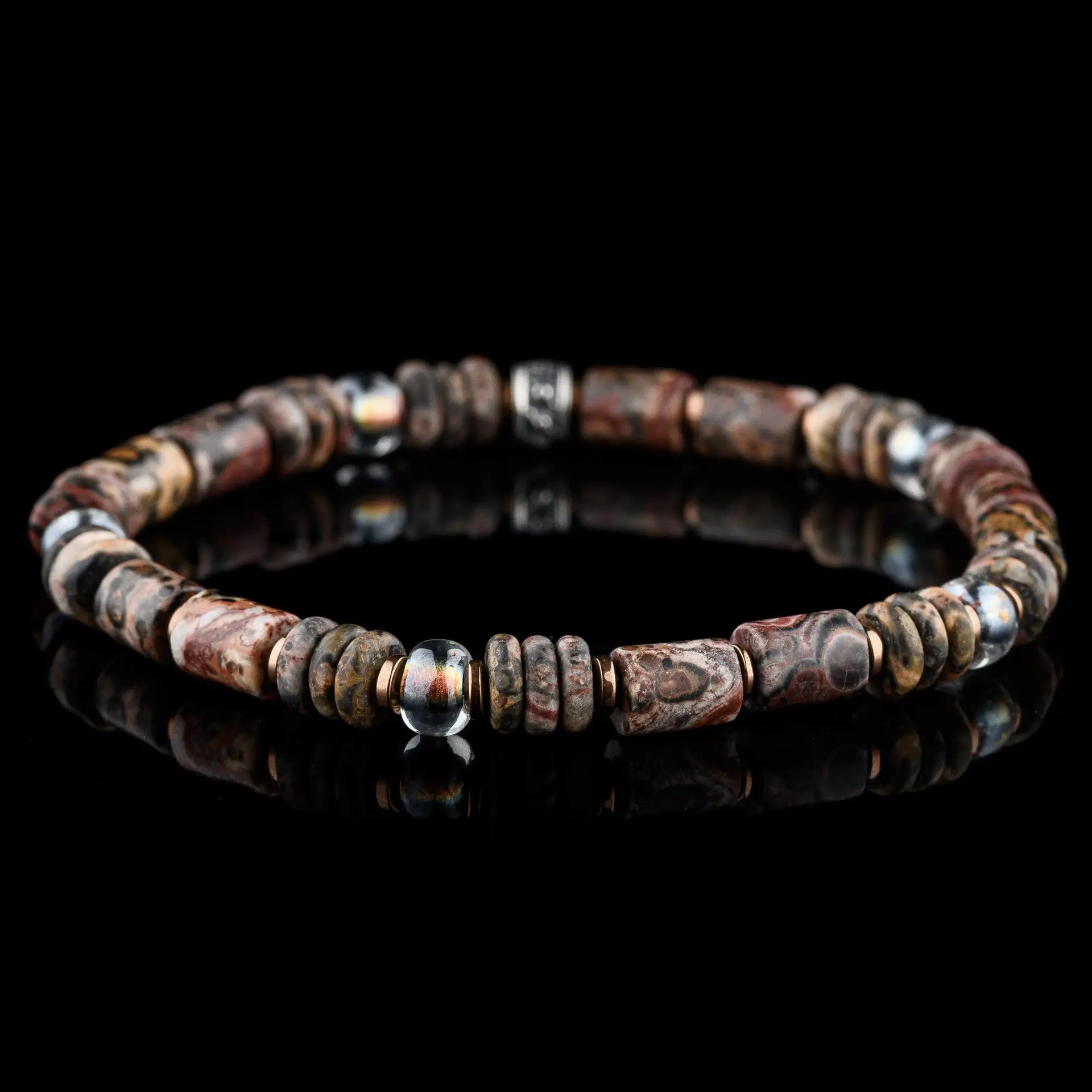 RedLeopardSkinJasperBraceletII