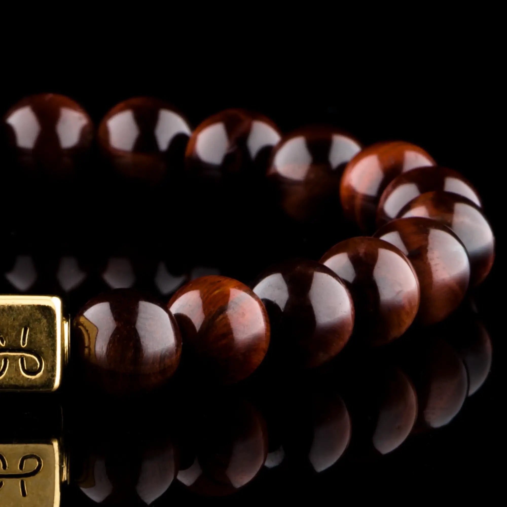 Red Tiger Eye Gold Vermeil Bracelet (8mm)