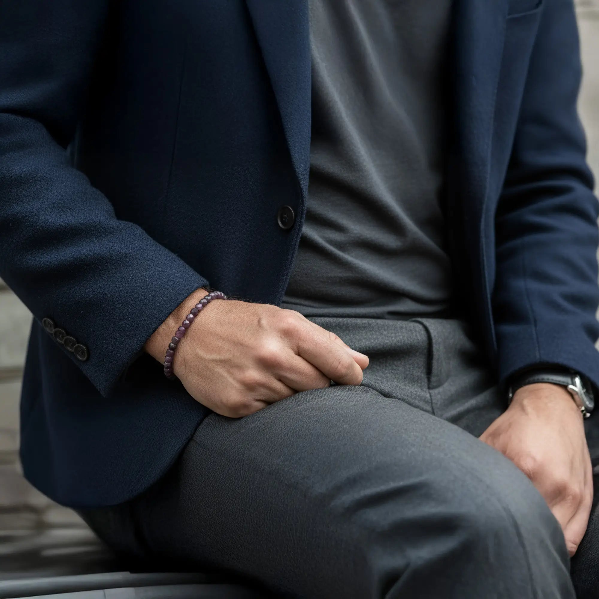 Ruby Cube Bracelet IX (4mm)