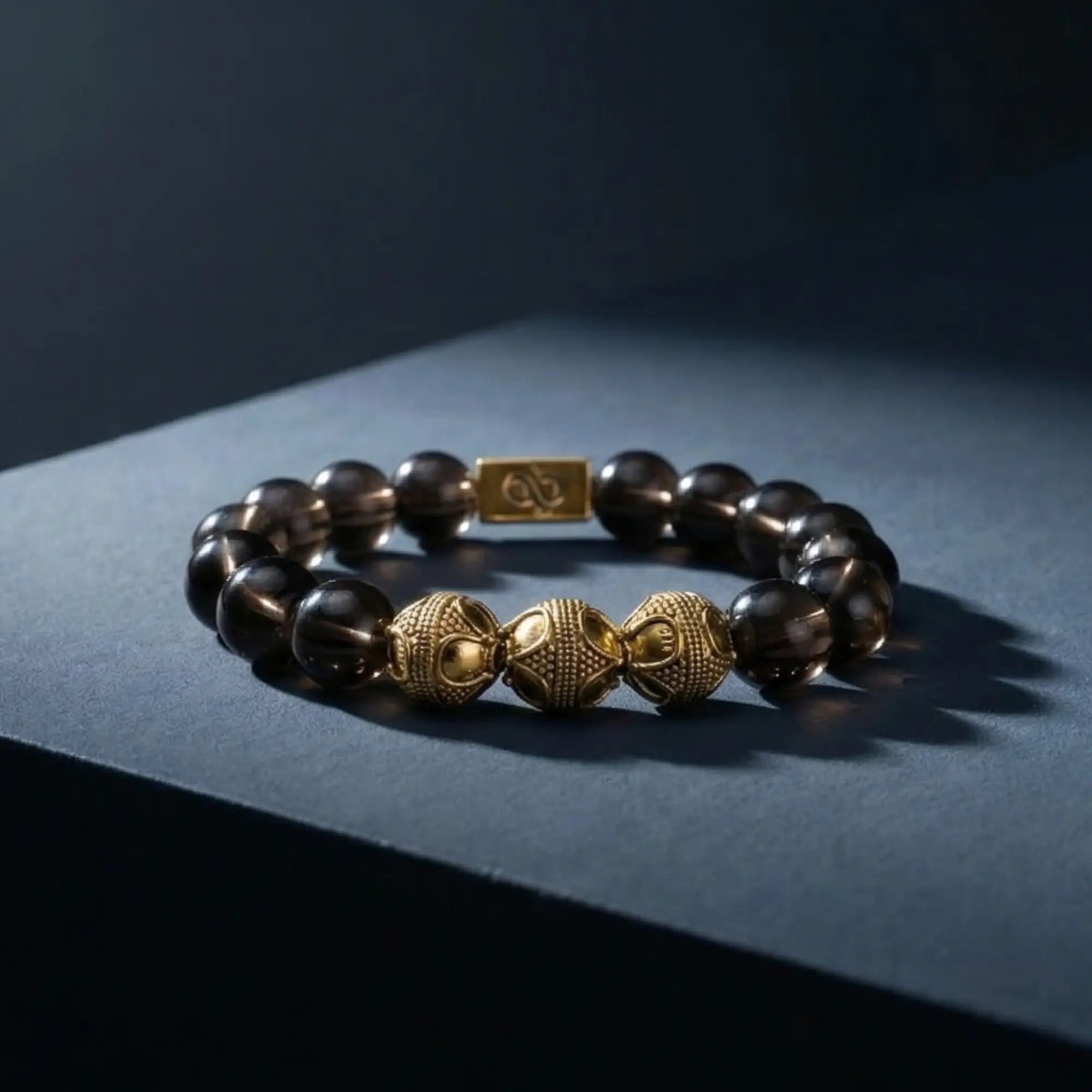 Smoky Quartz Gold Vermeil Bracelet I (12mm)