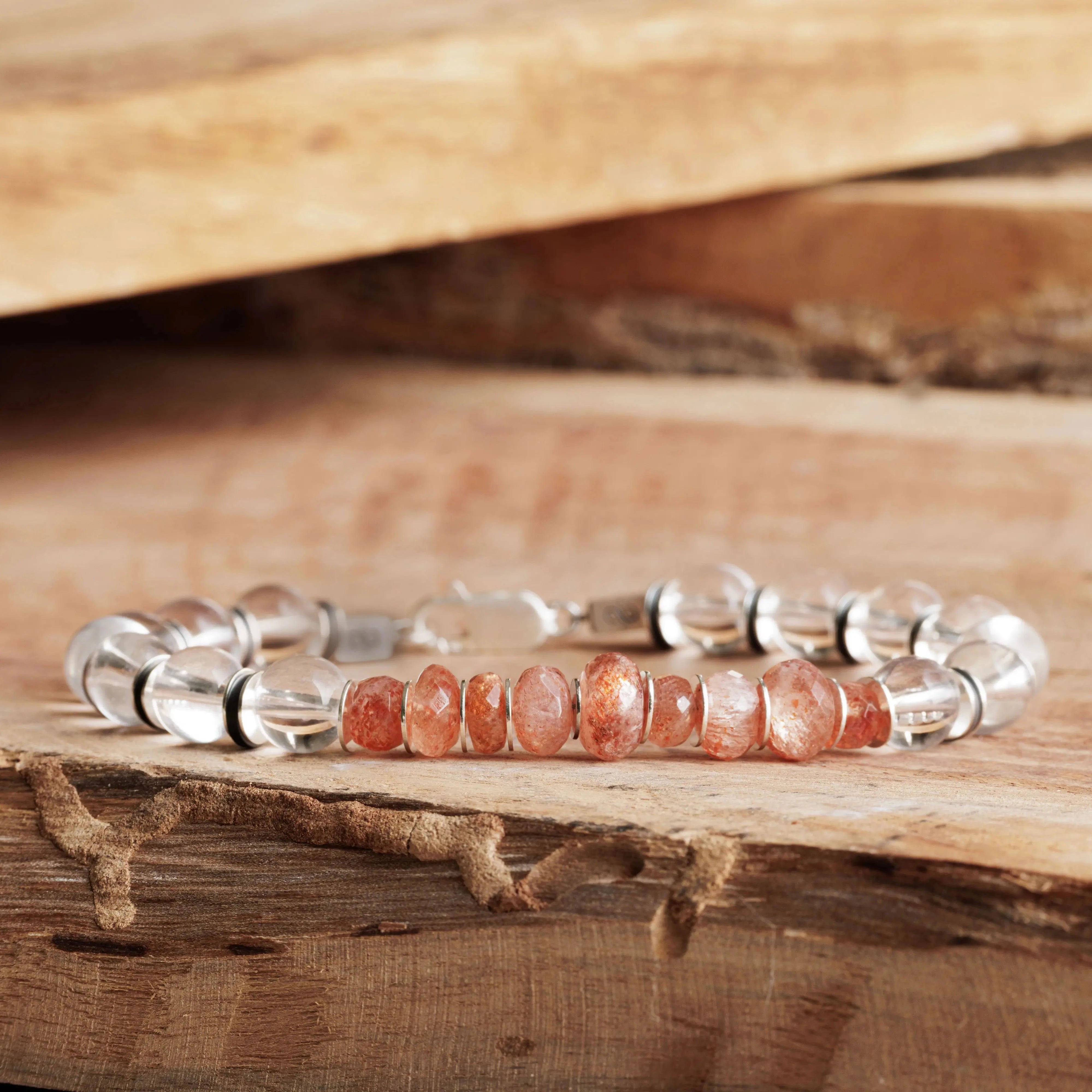 Sunstone - Crystal Quartz Bracelet IV (5-8mm)