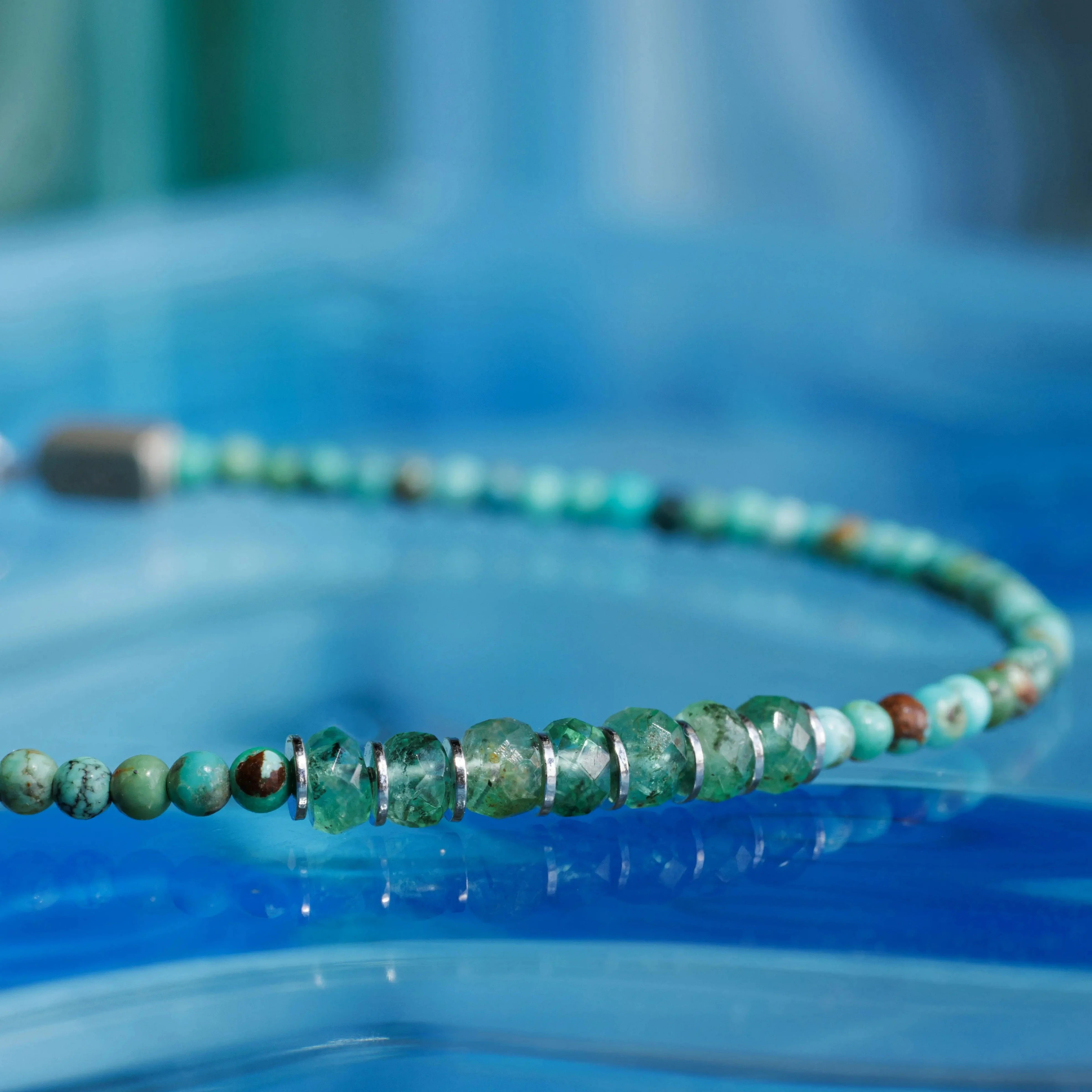 Turquoise - Emerald Bracelet IV (2-4mm)