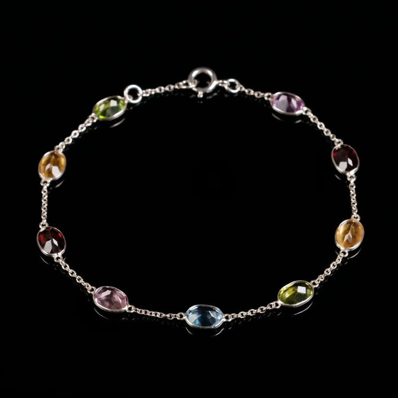 White Gold Multicolor Bracelet II (7x5mm)