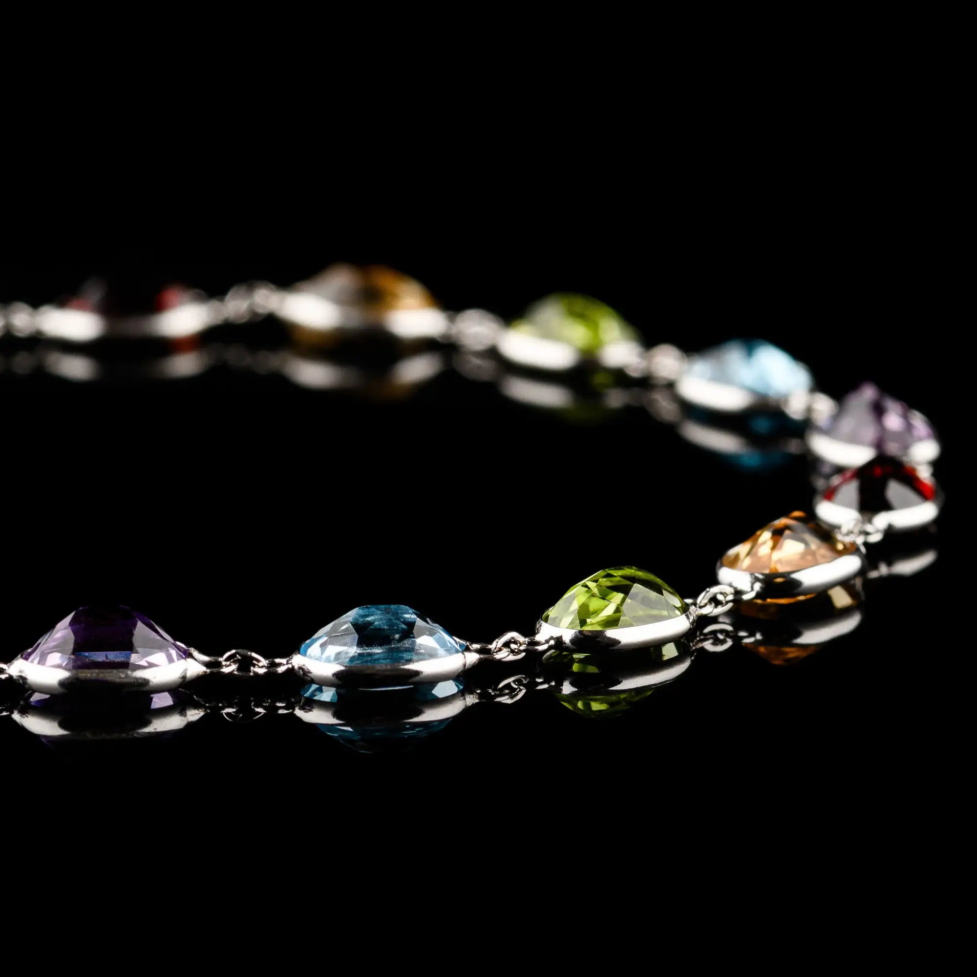 White Gold Multicolor Bracelet IV (7x5mm)