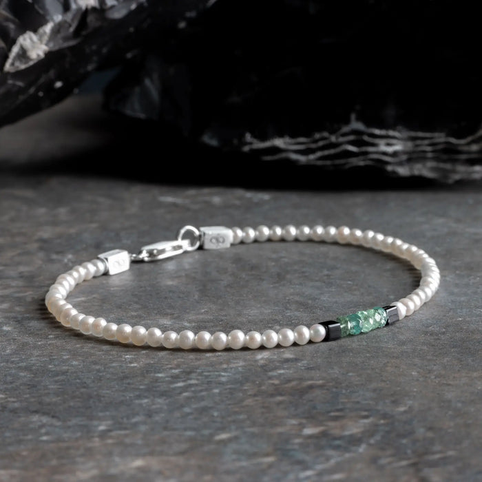 White Pearl - Emerald Bracelet I (2.5-3mm) - Secondary Specimen