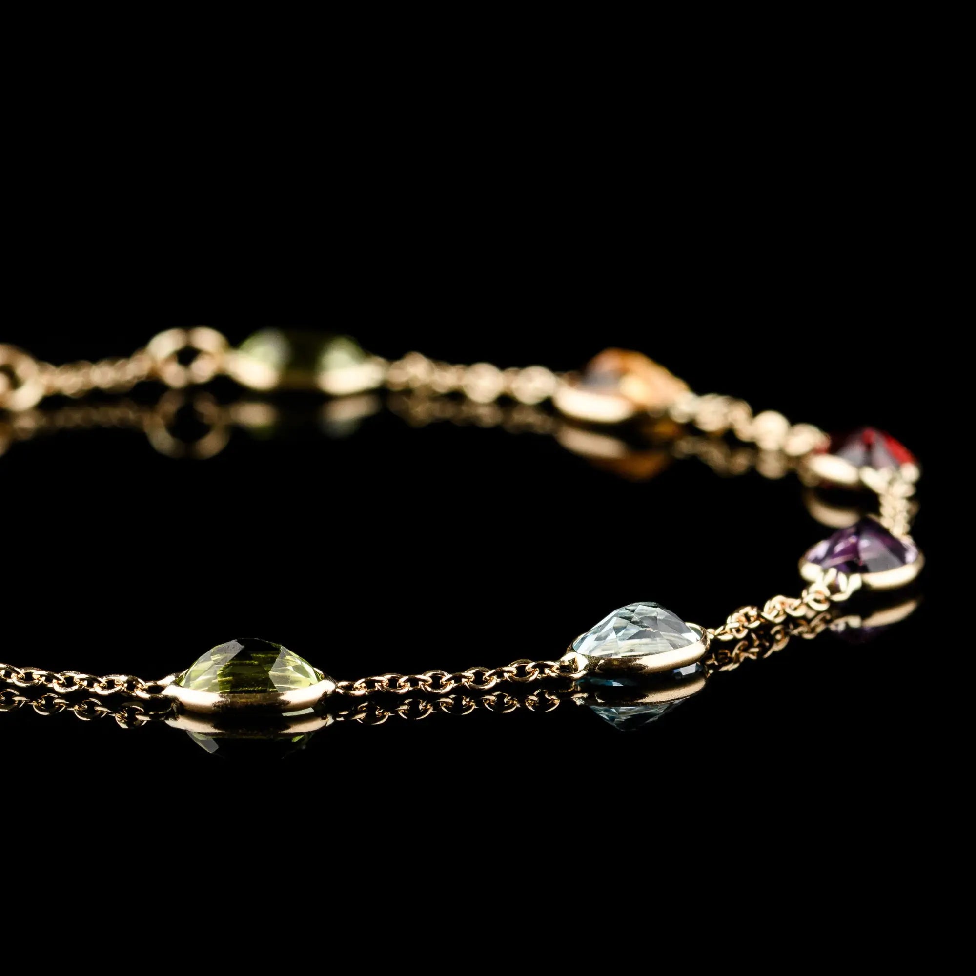Yellow Gold Multicolor Bracelet III (7x5mm)