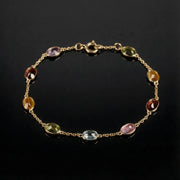 Yellow Gold Multicolor Bracelet III (7x5mm)