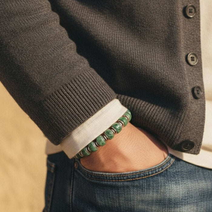 Burmese Green Jade Bracelet XXI (7.5-8mm) - Secondary Specimen