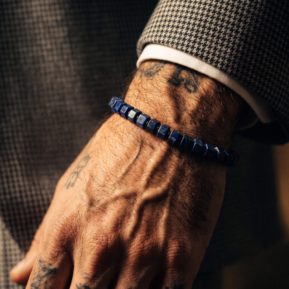 Lapis Lazuli Hexagon Armband I (5.5mm)