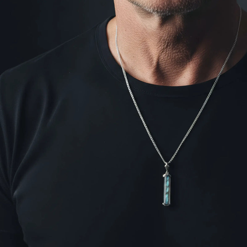 Labradorite Silver Pendant - Primary Specimen