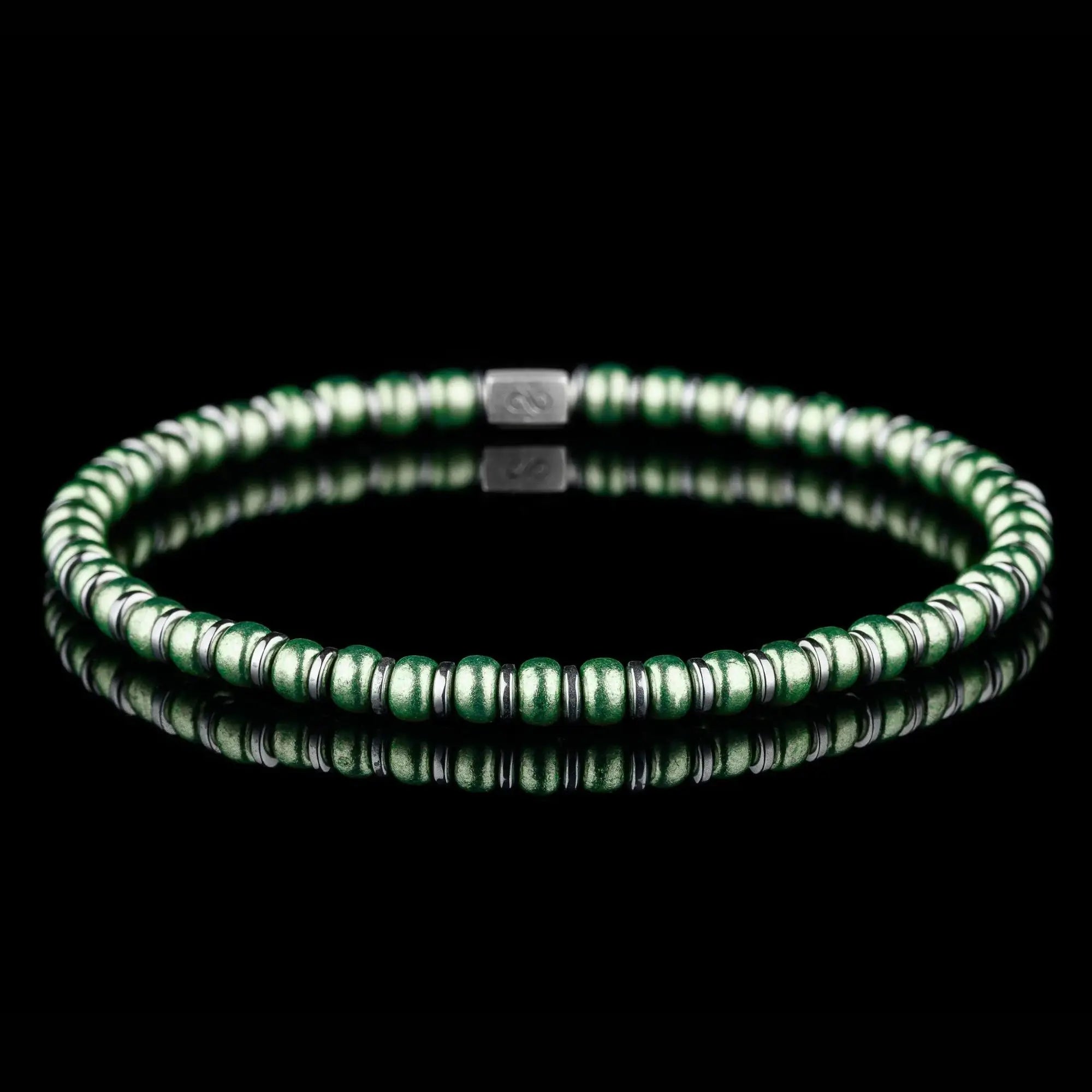Hematite Mint Green Bracelet XXV (4mm)