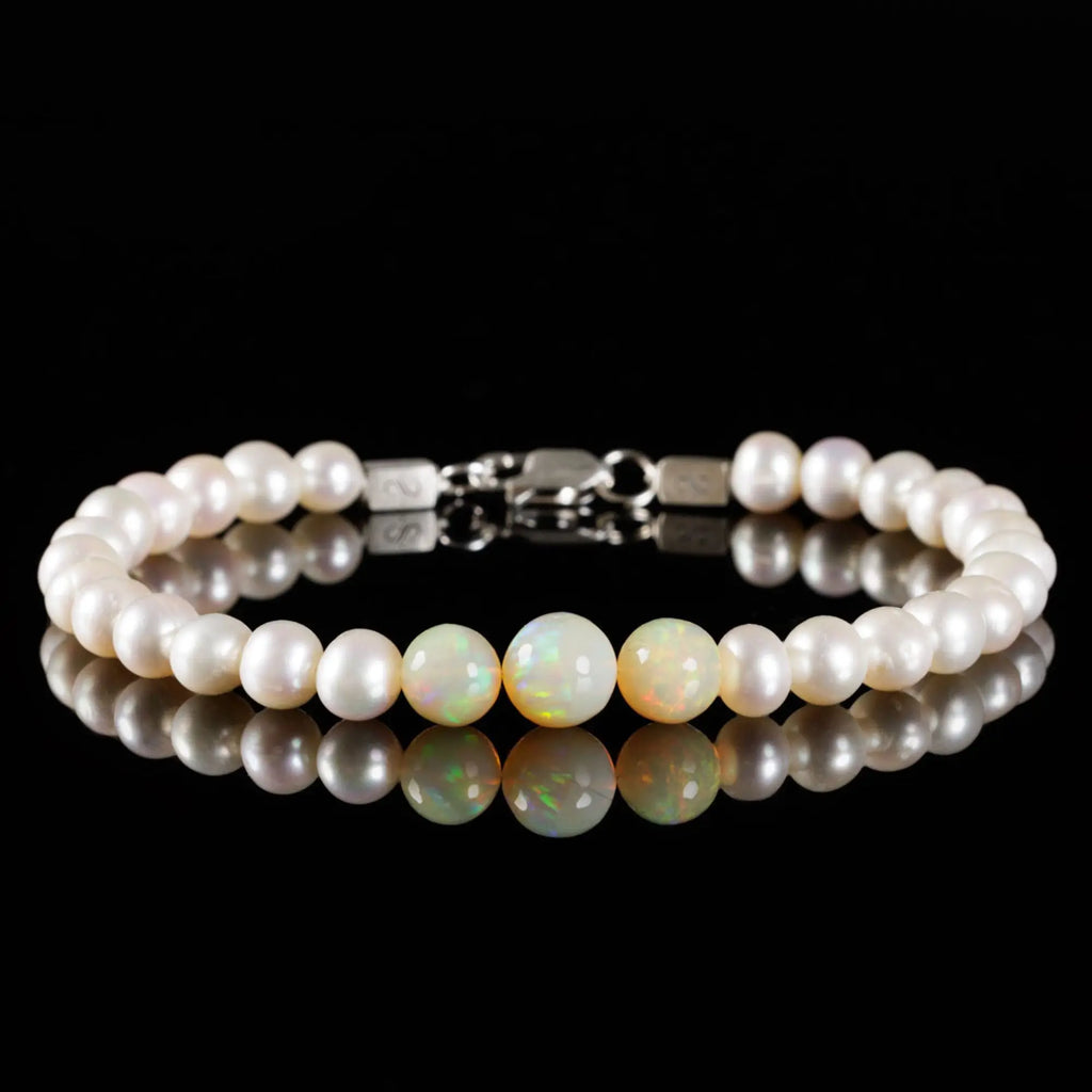 Opal Bracelet orders with Square Pearl