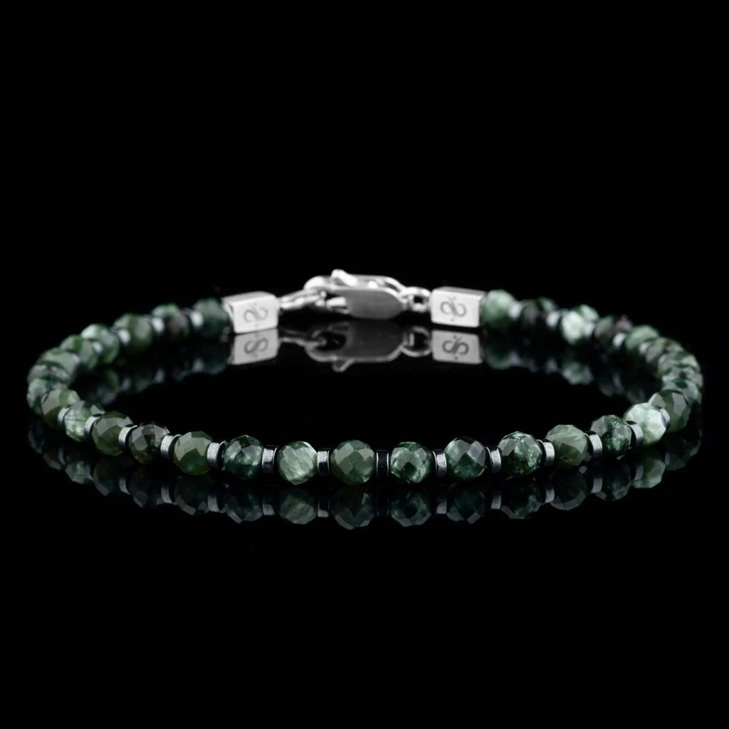 Seraphinite Bracelet (3mm round or 4mm buy faceted)