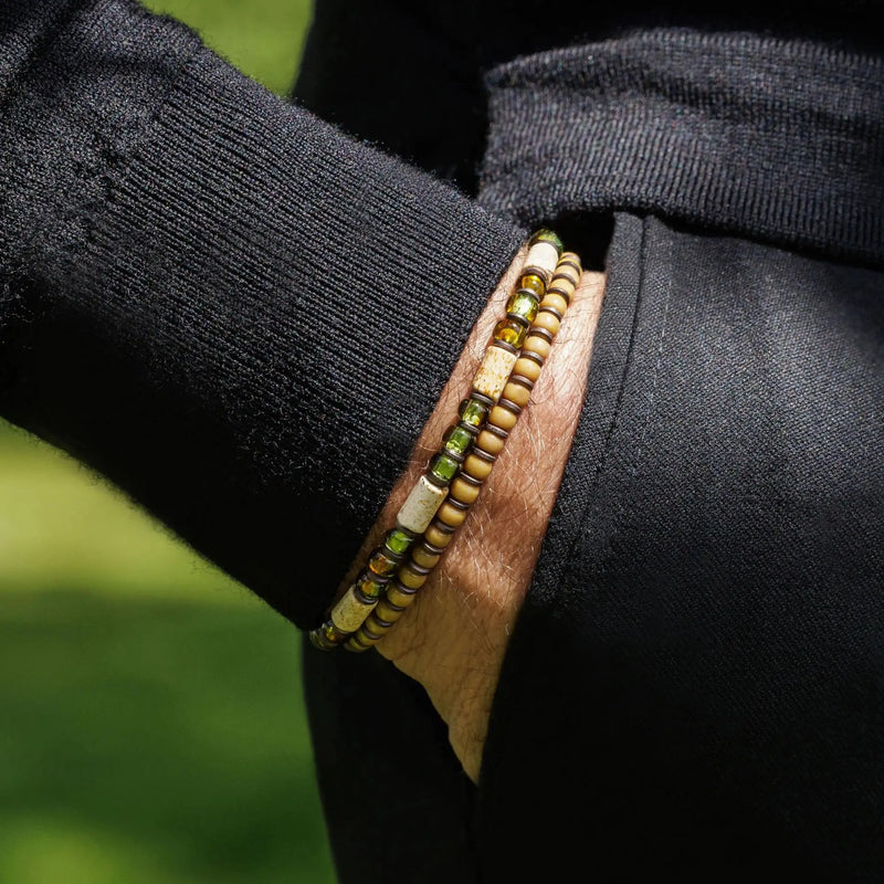 Landscape Jasper - Green Bracelet I (5mm) - Primary Specimen