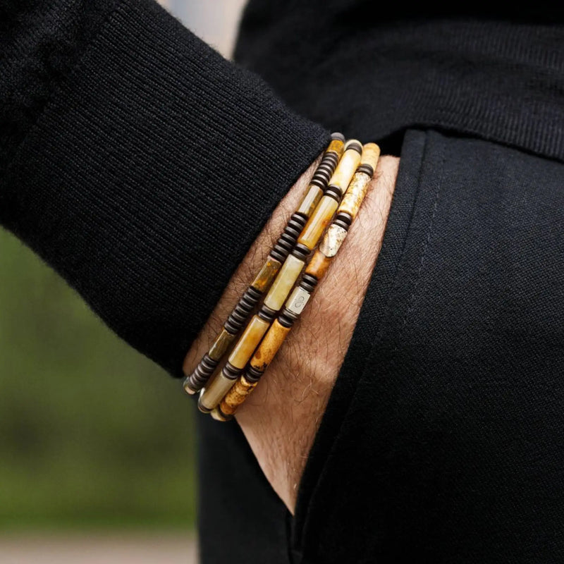 Landscape Jasper Bracelet IV (4mm) - Primary Specimen