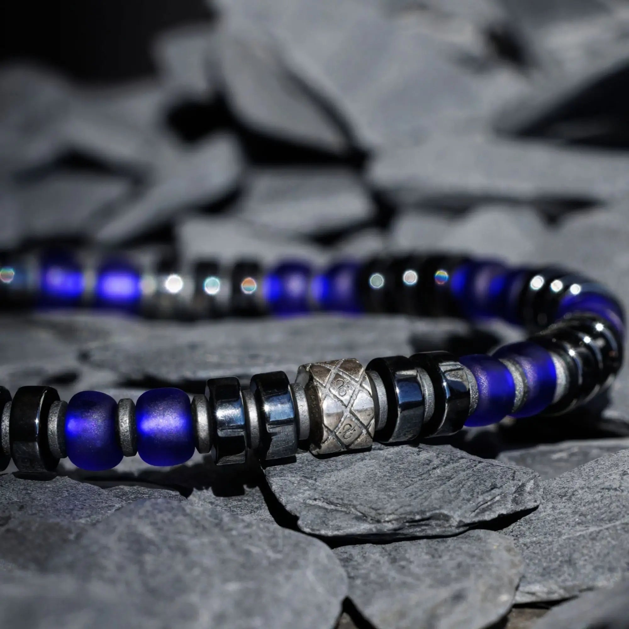 Dark Hematite Blue Bracelet III (6mm)