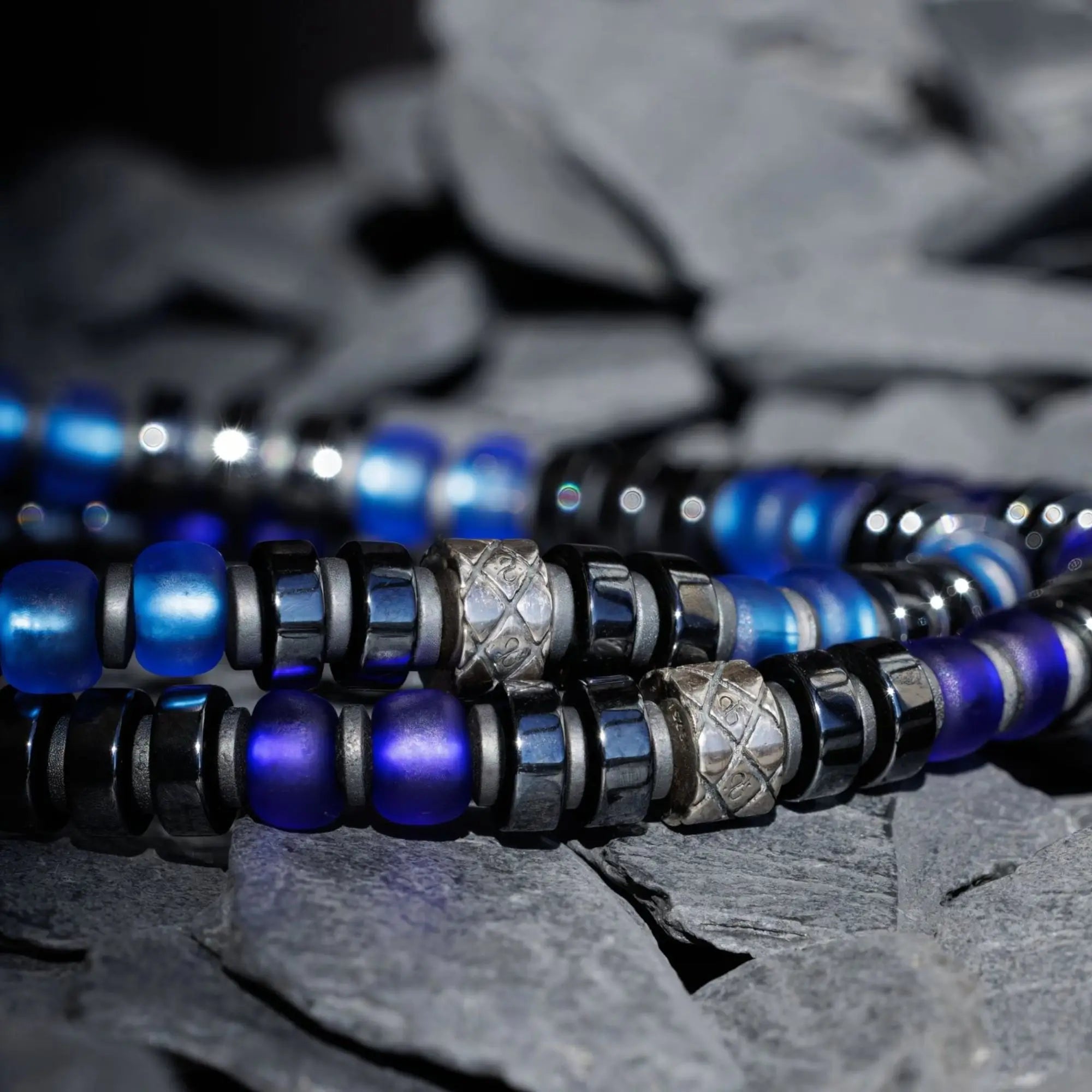 Dark Hematite Blue Bracelet II (6mm)