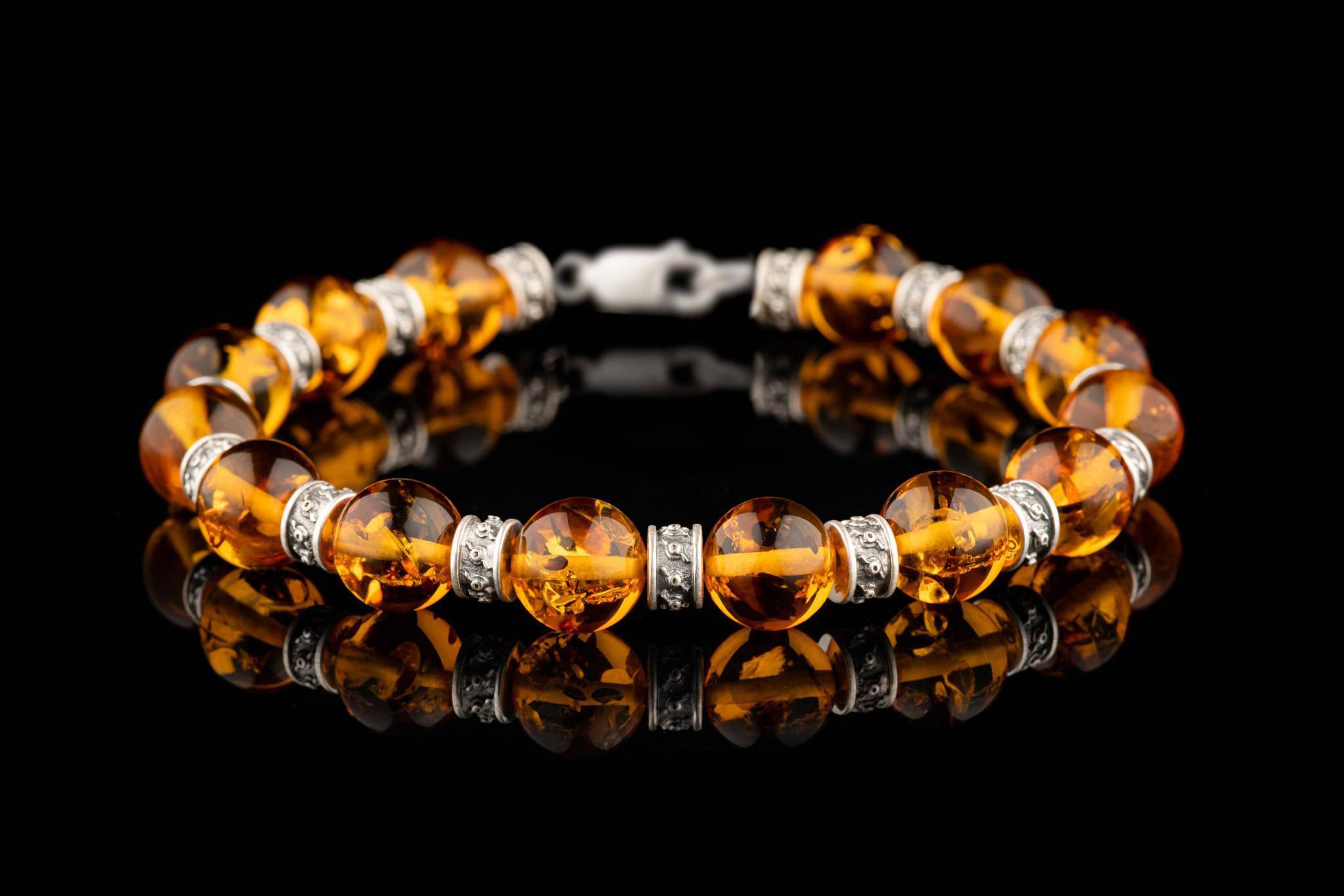 Baltic Amber Bracelet VI (10mm) (8504179556687)