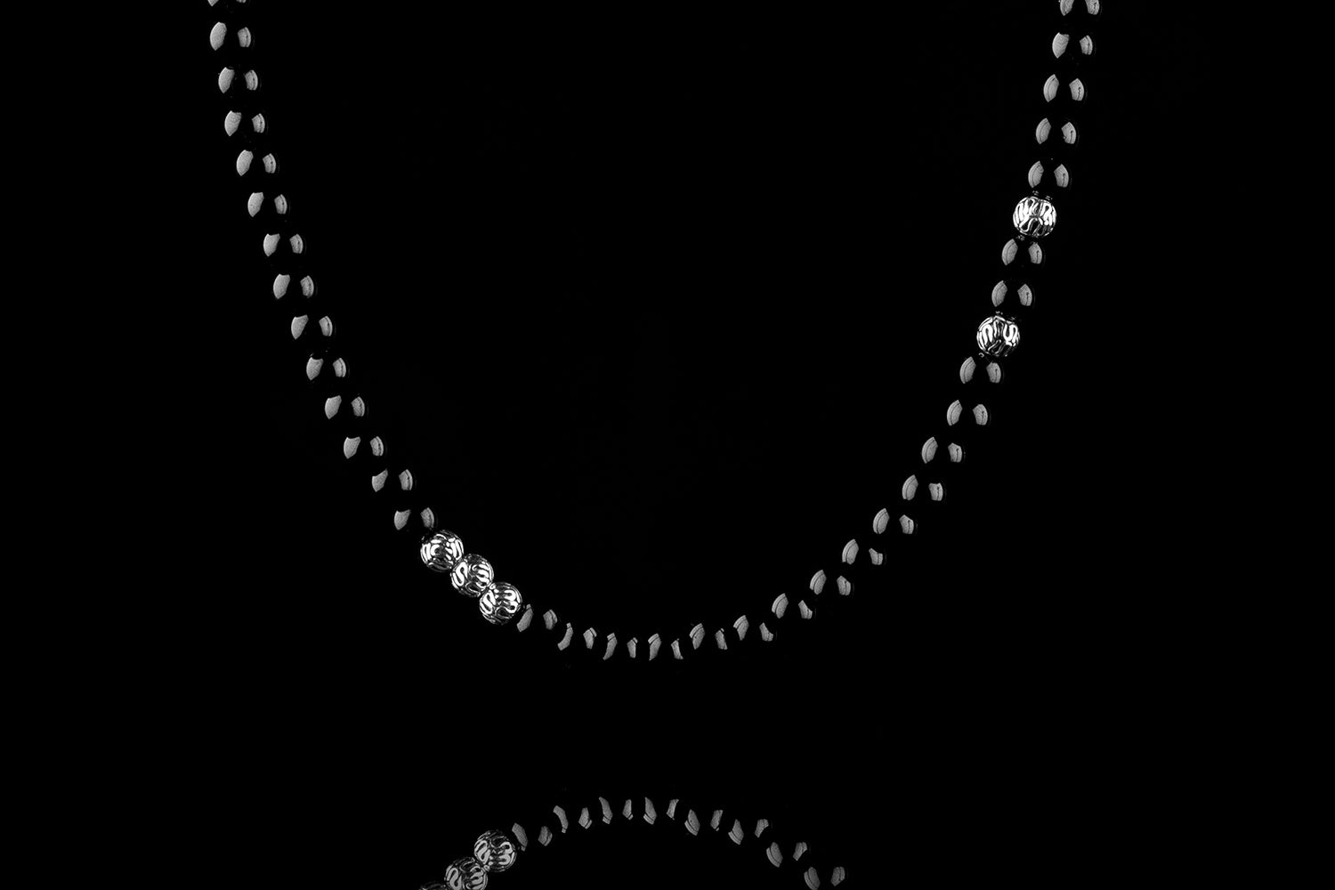Black Tourmaline Necklace XIV (4mm) (6910818189366)