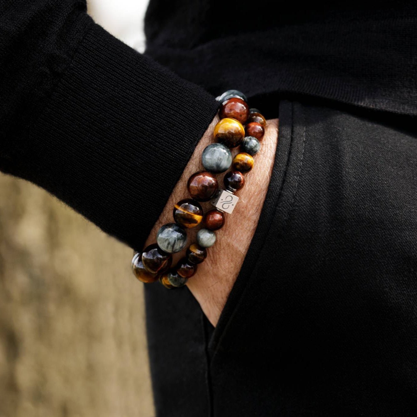 Classic Eye of the Tiger, 12mm, Silver bracelet (6575093645366)