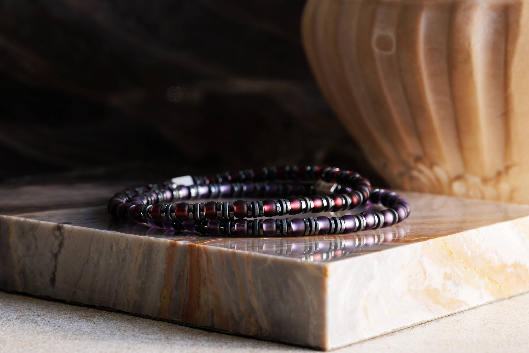 Hematite - Purple Bracelet XXI (4mm)